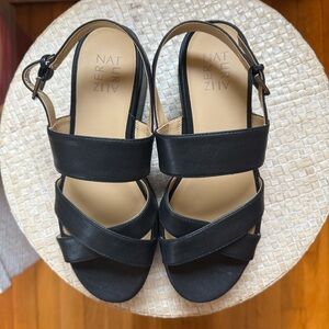Naturalizer Black Comfort Sandals with Slingback